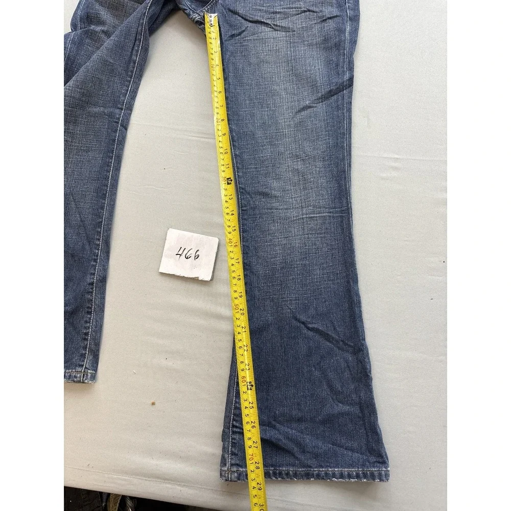 Abercrombie & Fitch Womens Blue Denim Bootcut Jeans Low Rise 4S Short 29 Inseam